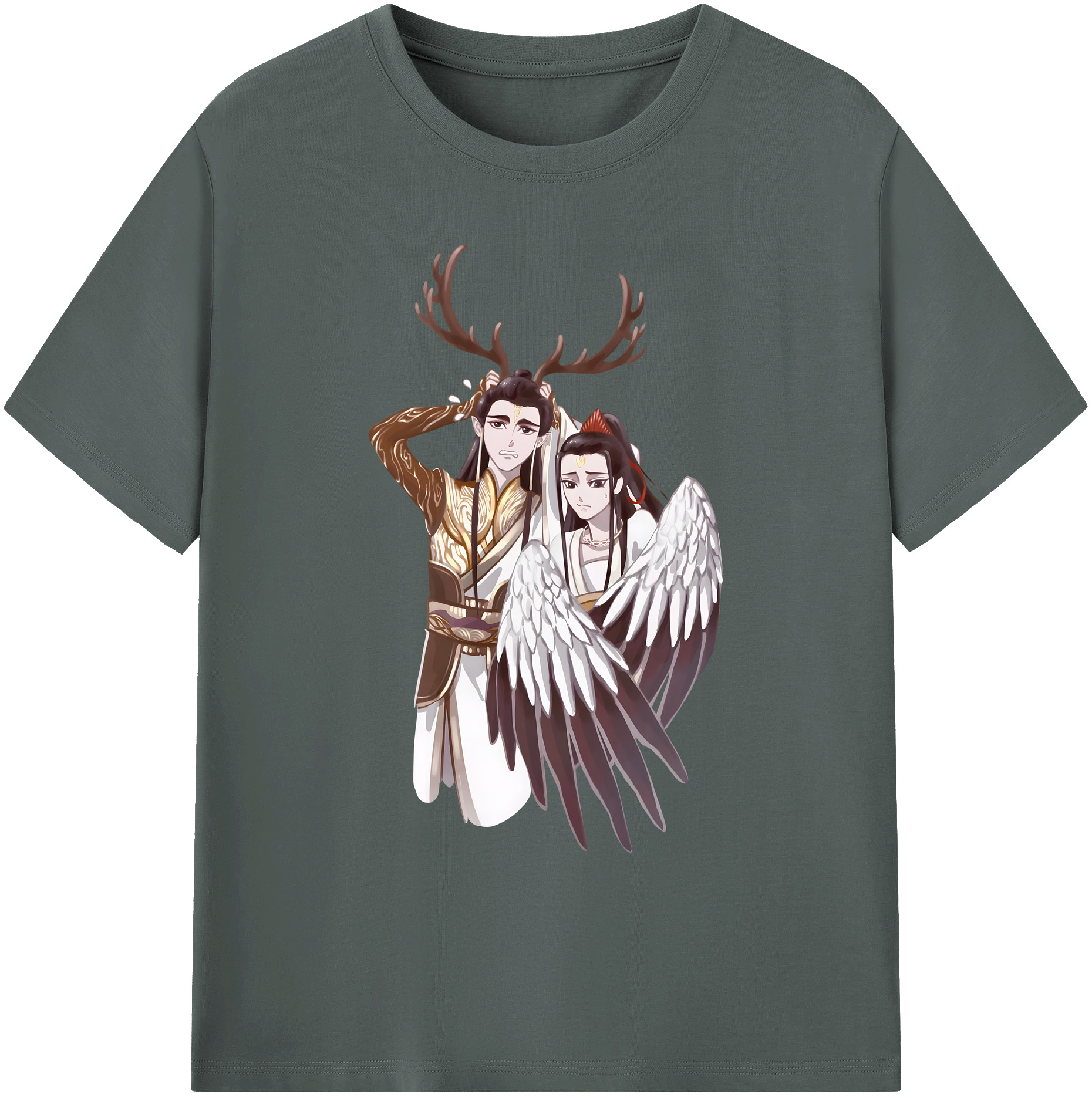 （画像用） Ne Zha 2 ナタ 魔童の大暴れ 綿100％ メンズ半袖Tシャツ｜肌触りやわらか＆通気性
